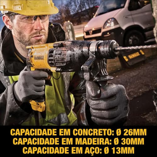 Martelete Perfurador Rompedor 3 Modos 1.500 Rpm Dewalt D25133k Com Maleta Amarelo 220v 60 Hz 4