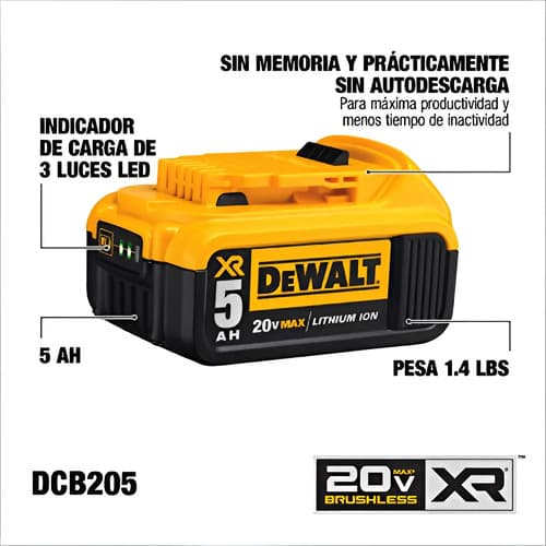 Bateria Íon De Lítio 5ah 20v Dewalt Dcb205 4