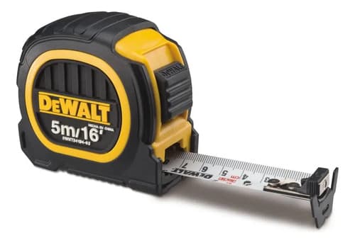 Trena Emborrachada De Bolso Dewalt Modelo Dwht34194l Com Gancho Magnético 5m 2