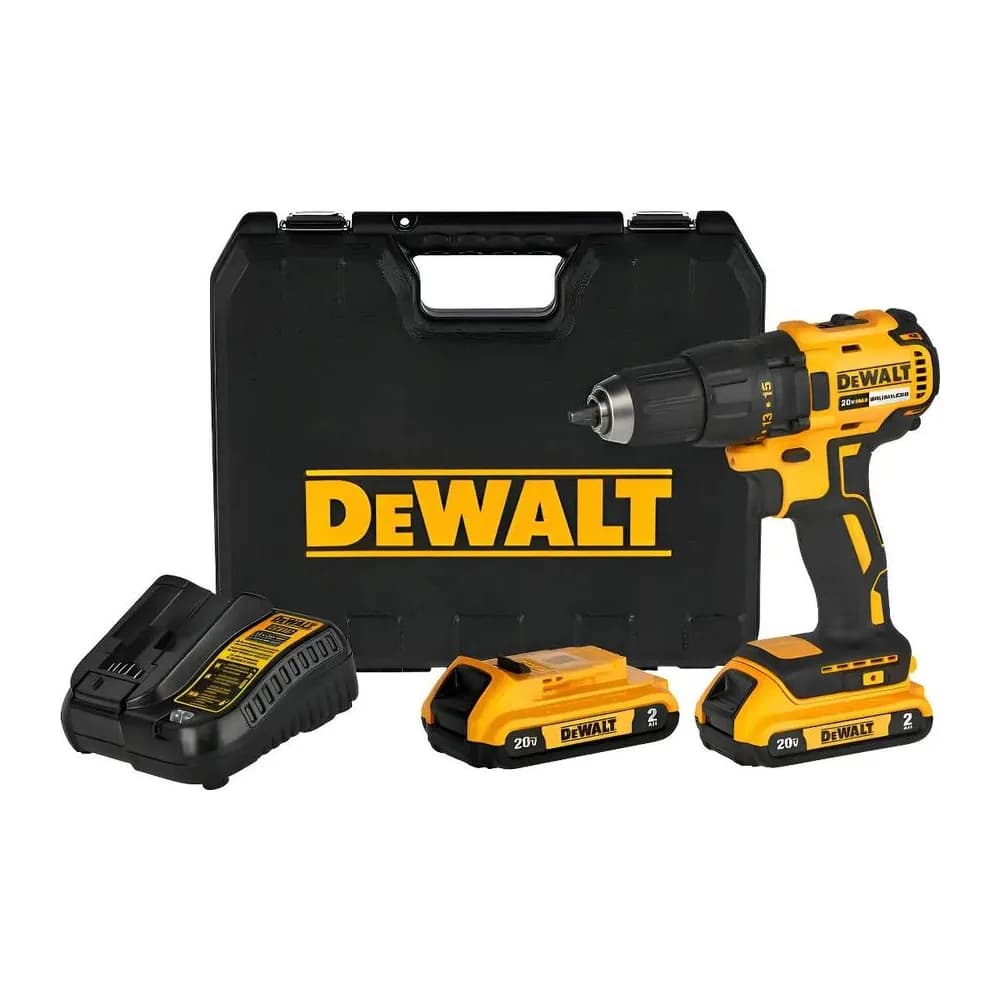 Furadeira e Parafusadeira Dewalt DCD7771D2 com Carregador Bivolt, 2 Baterias 2 Ah Amarelo 20V – DCD7771D2BR