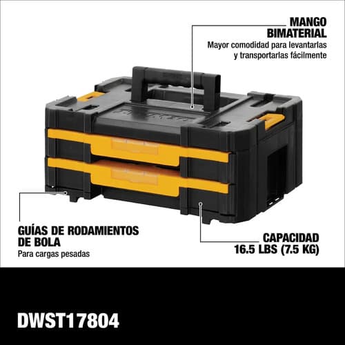 Caixa Organizadora De Ferramentas Dewalt Dwst17804 Capacidade De 7,5kg Preto/amarelo 7