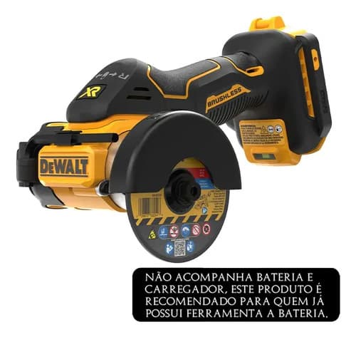 Recortadora Angular Para Acabamento 3 À Bateria Dewalt Dcs438b-b3 Amarelo/preto 20v 2