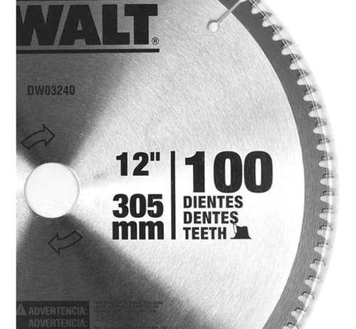 Disco De Serra De Madeira Dewalt Dwa03240 De 12 E 100 Dentes 6