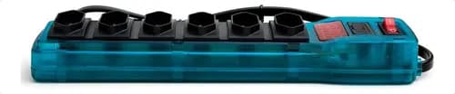 Régua Elétrica Medidor De Voltagem Profissional Cor Azul 127/220v 4