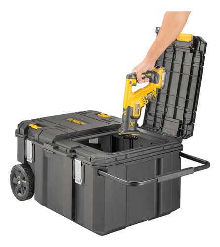 Caixa De Ferramentas Contractor Dewalt Modelo Dwst17871 Organizador Empilhável Capacidade De 50kg Preto 5