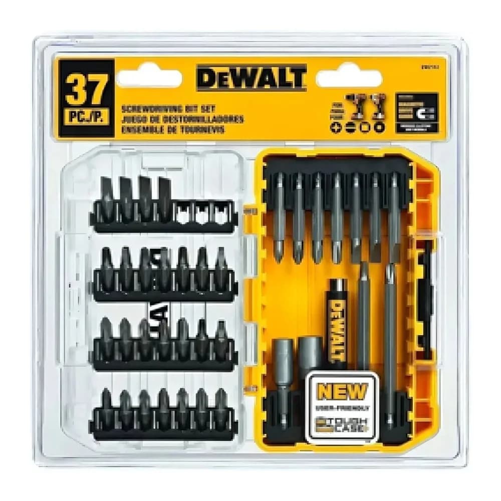 Jogo de Chaves para Parafusar Dewalt Modelo DW2163 37 Peças com Estojo
