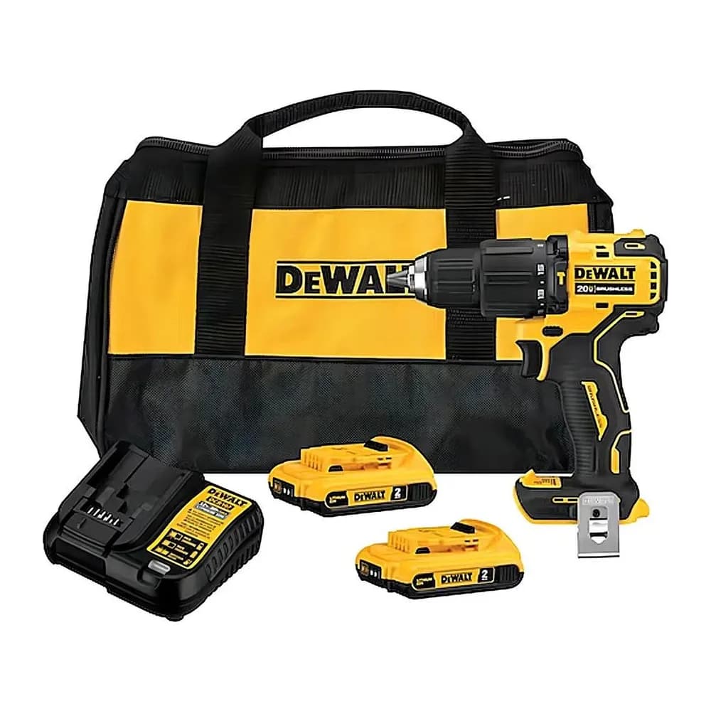 Parafusadeira e Furadeira com Impacto 13MM Dewalt Modelo DCD709D2 2 Baterias 1 Carregador Amarelo 20V – DCD709D2