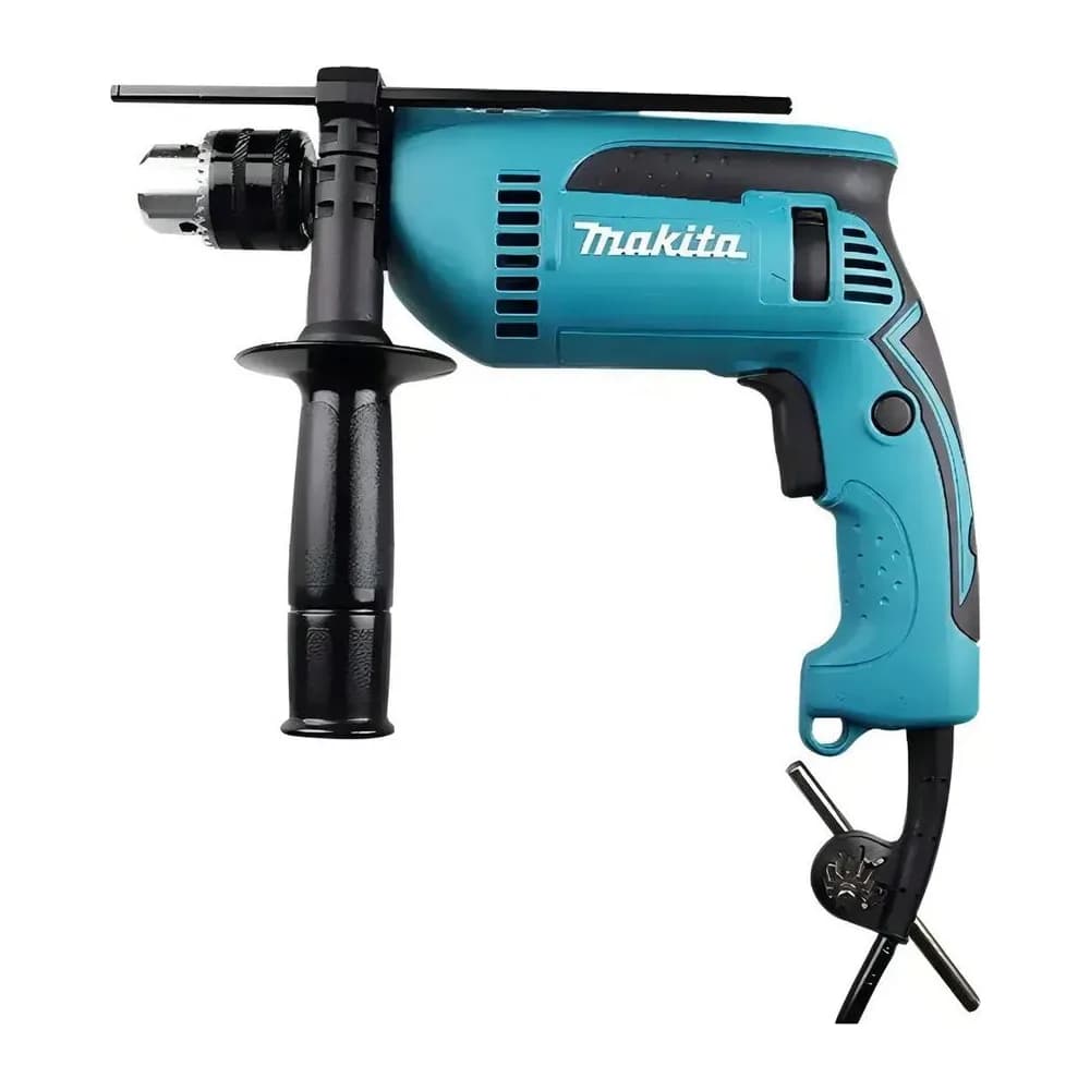 Furadeira Martelete Parafusadeira Elétrica de 13MM Makita HP1640X2 680W + Accesorio Azul-turquesa 220V – BR1367072