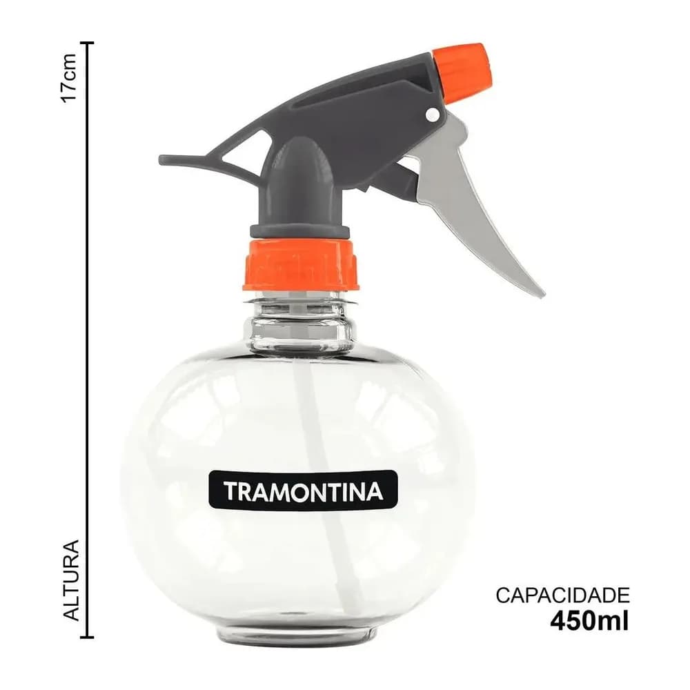 Pulverizador Borrifador Manual Pressão 450ML Tramontina Cor Transparente – BR1394404