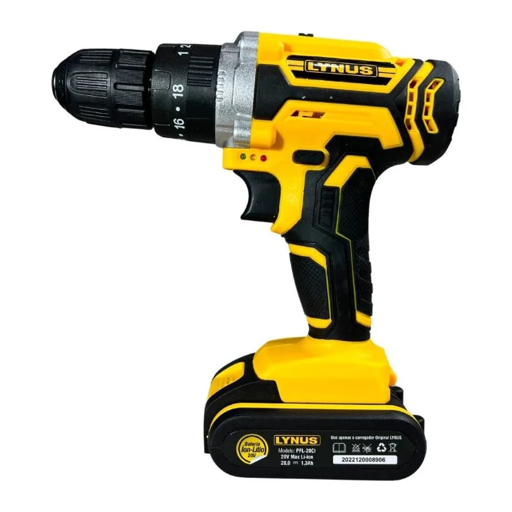 PARAFUSADEIRA FURADEIRA 20 V COM IMPACTO E MALETA FONTE BIVOLT PFL-20CI – PFL-20CI