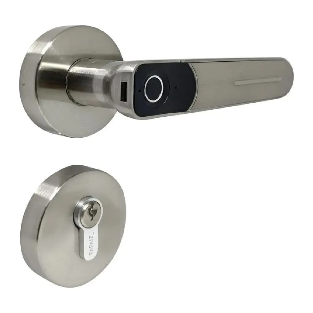 Fechadura Digital com Biometria SL135 Prata Papaiz Prata – 0565135PT