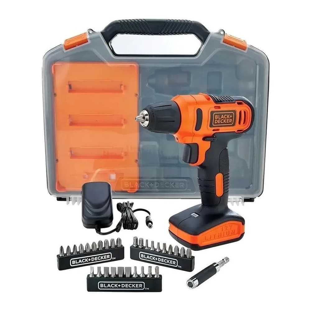 Furadeira Parafusadeira 12V Black+decker LD12SC Sem Fio Bivolt Laranja 127/220V