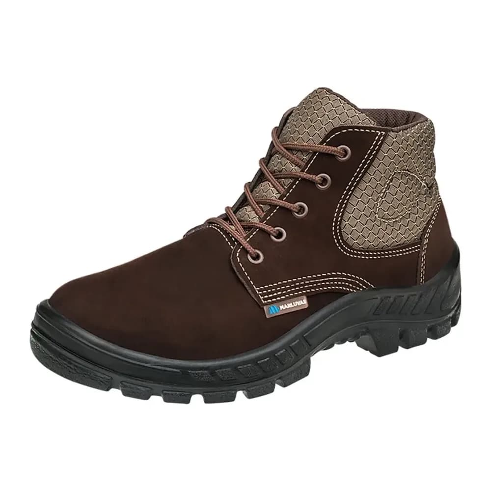 BOTA C/ CADARCO B/ PLASTICO COURO NOB. CAFE 15/17 50B26-CB-BP, 40 NEW PRIME SALTO NUBUCK